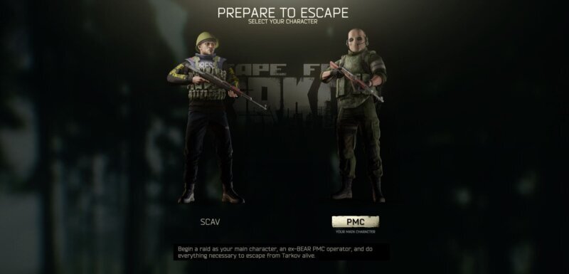 how to play tarkov characters